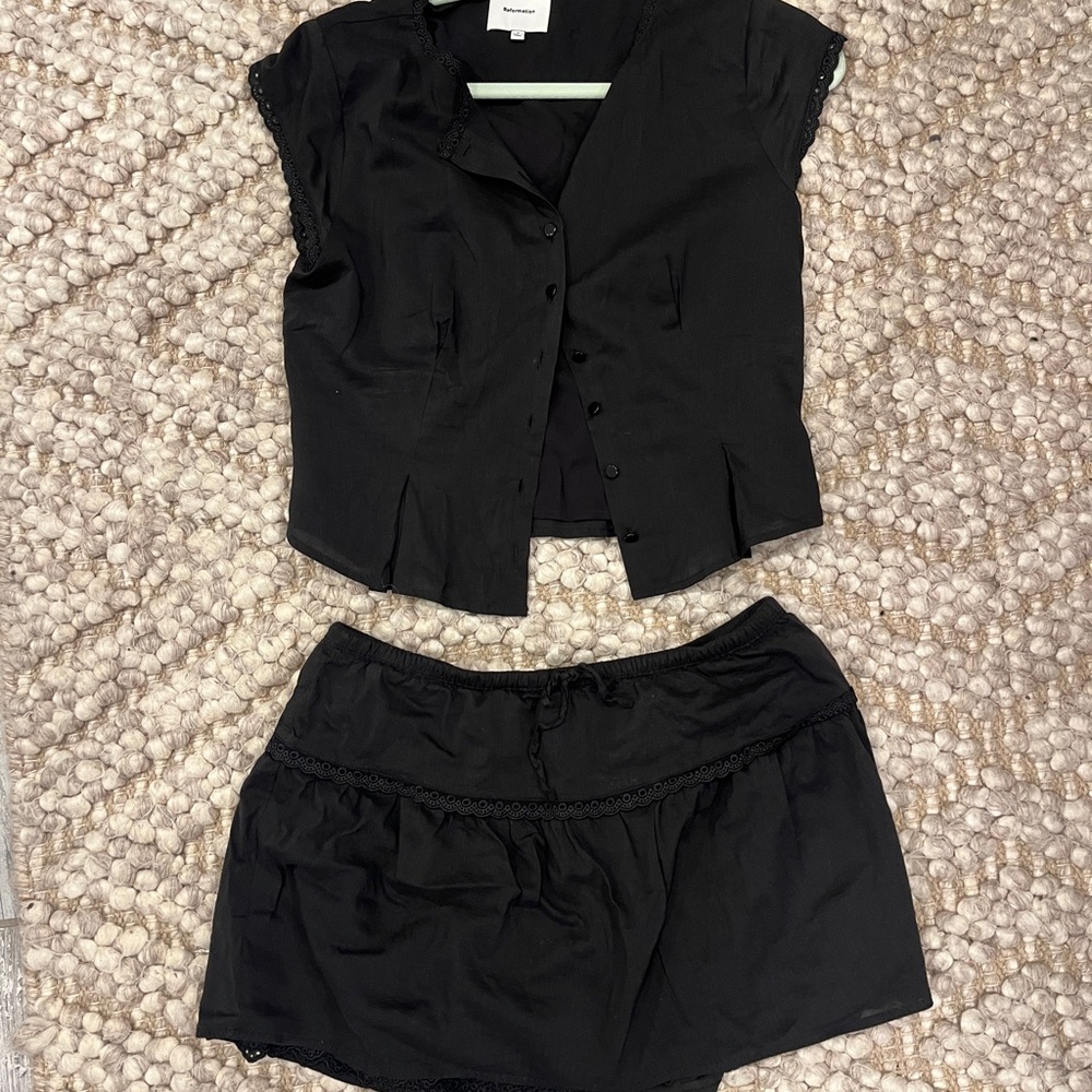 Reformation Valetta Set in black
